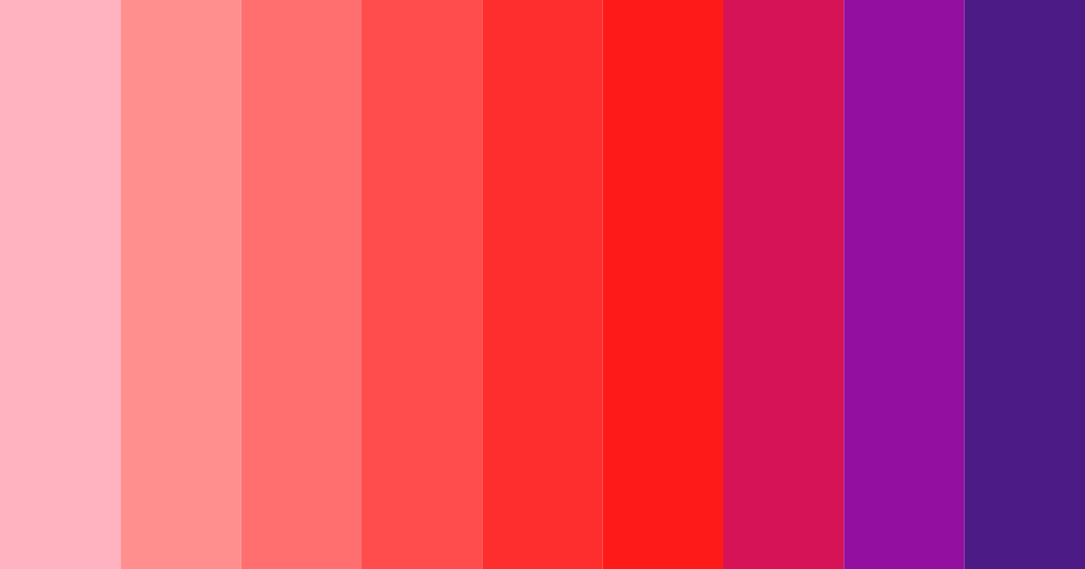 Download vibrant pink rainbow color palette PNG image (landscape)