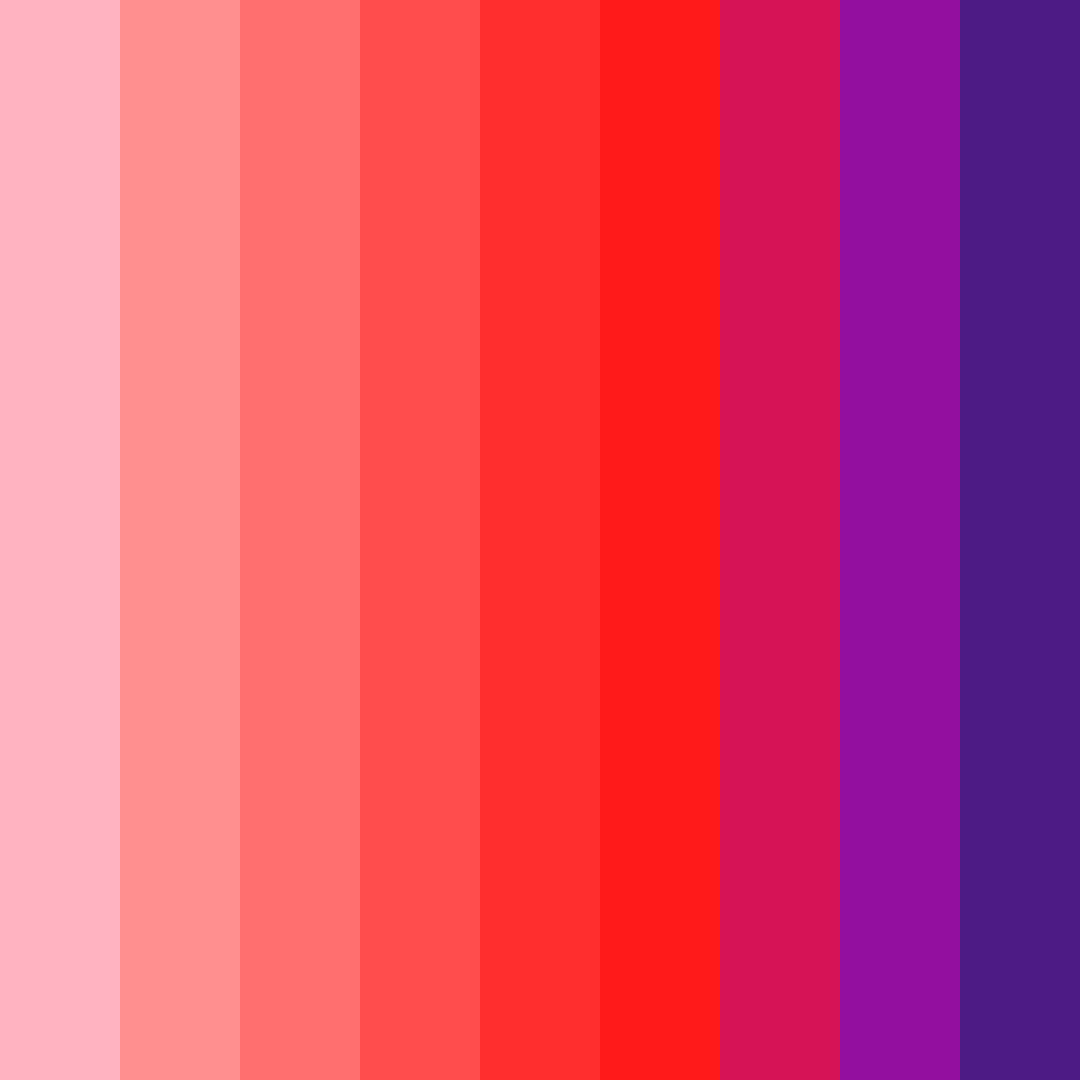 Download vibrant pink rainbow color palette PNG image (square)