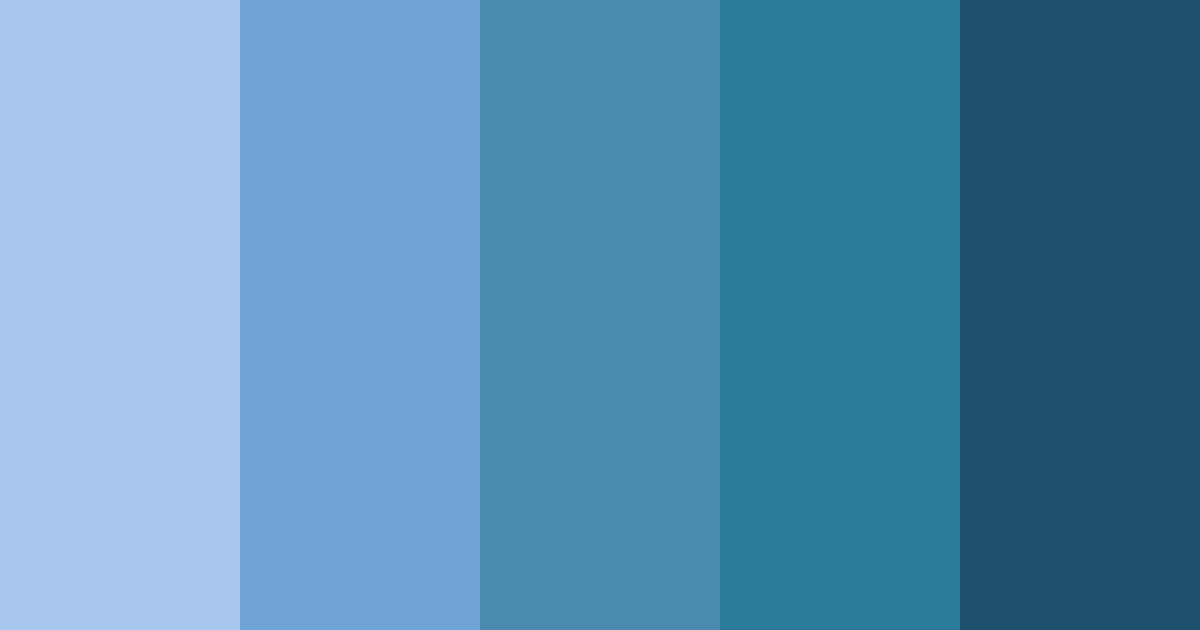 Download cool blue shades color palette PNG image (landscape)