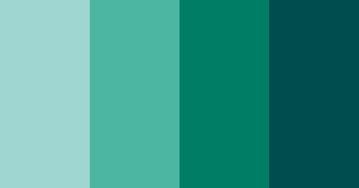 Download dark teal green color palette PNG image (landscape)