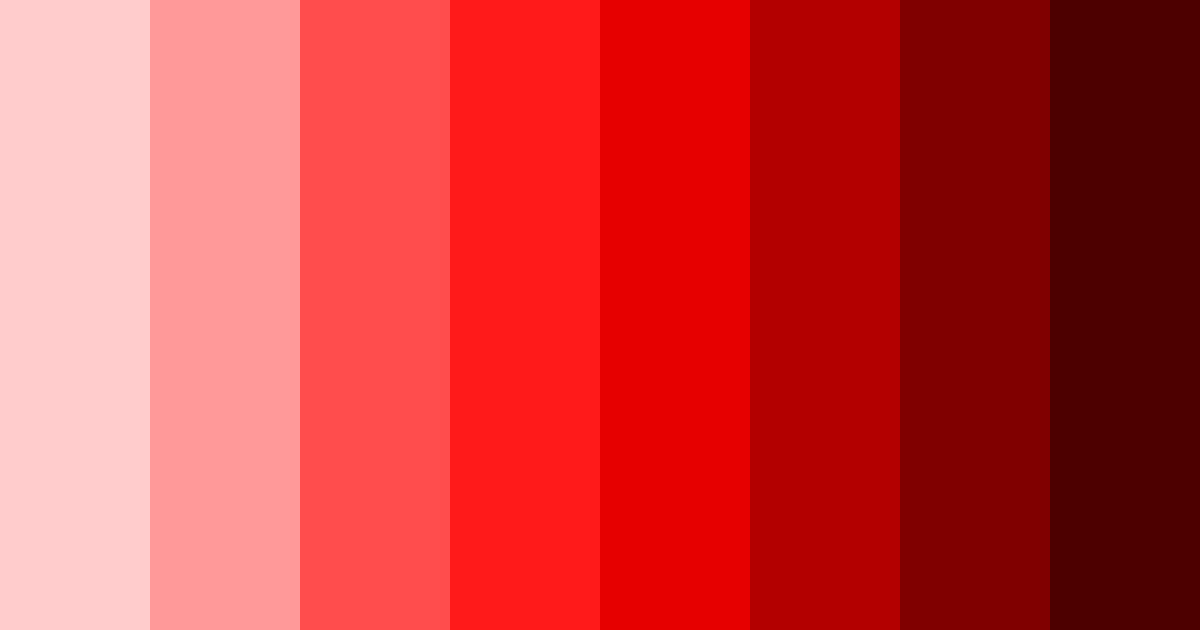 Download shades of apple red color palette PNG image (landscape)