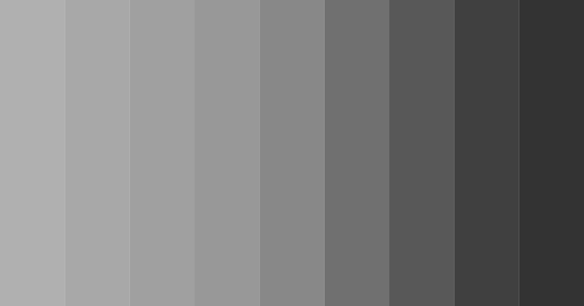 Download shades of gray color palette PNG image (landscape)