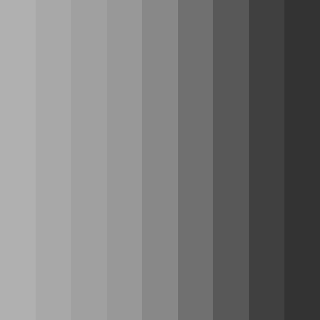 Download shades of gray color palette PNG image (square)