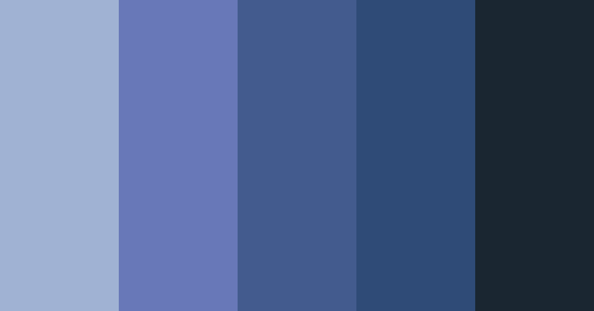 Download indigo shades color palette PNG image (landscape)