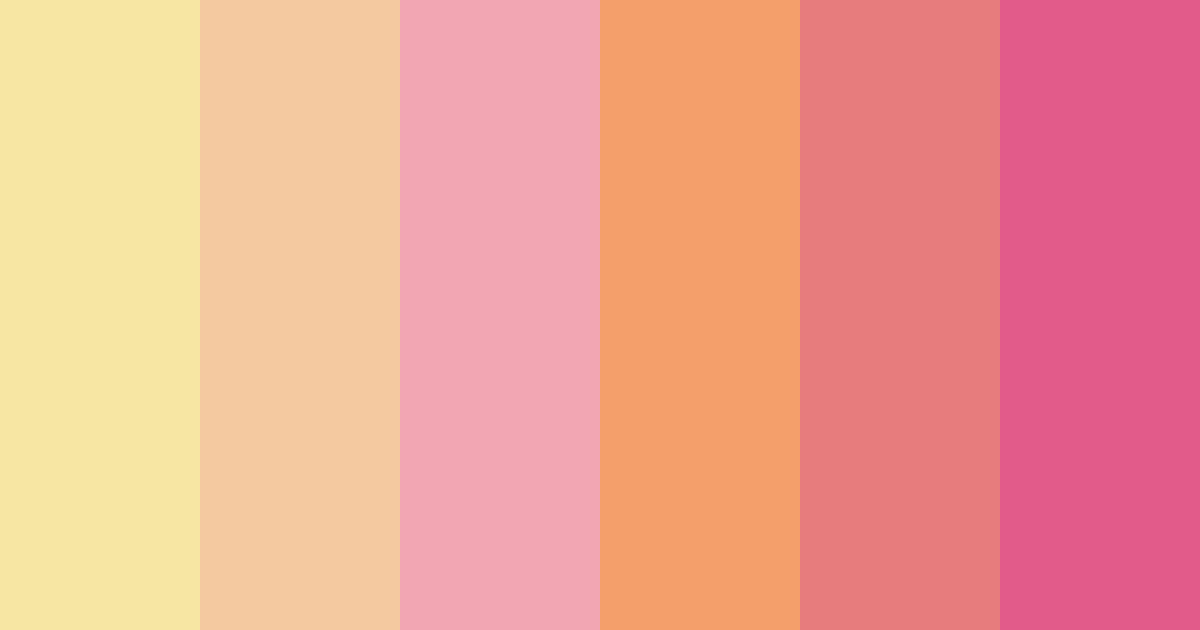 Download whimsical blossoms color palette PNG image (landscape)