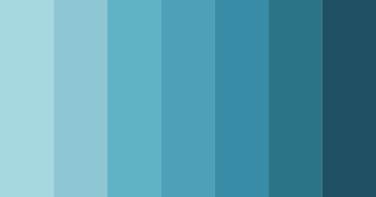 Download teal seaside color palette PNG image (landscape)