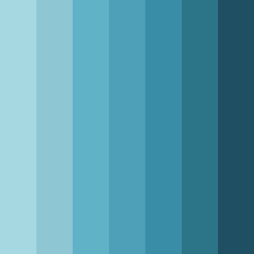 Download teal seaside color palette PNG image (square)