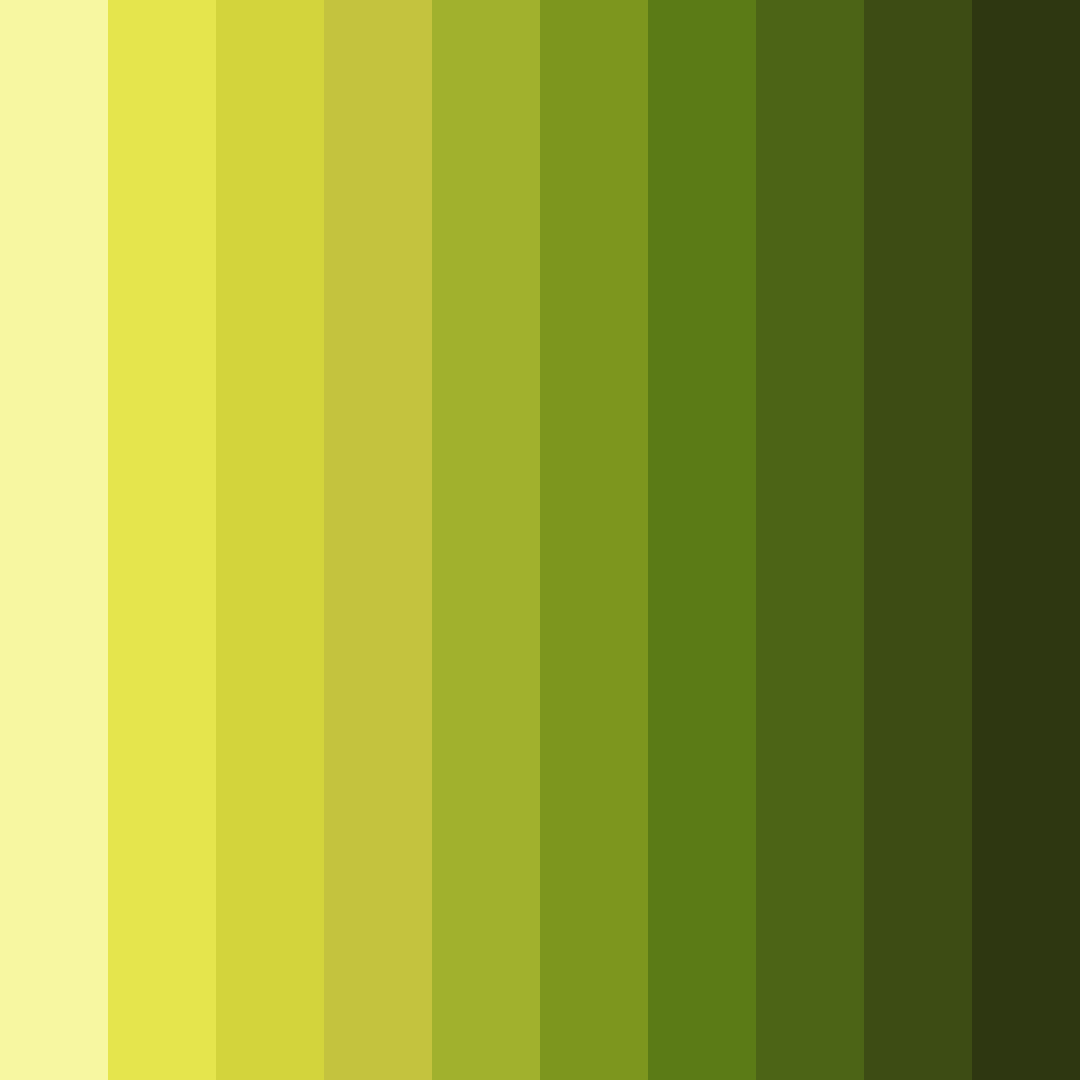 Download shades of yellow color palette PNG image (square)