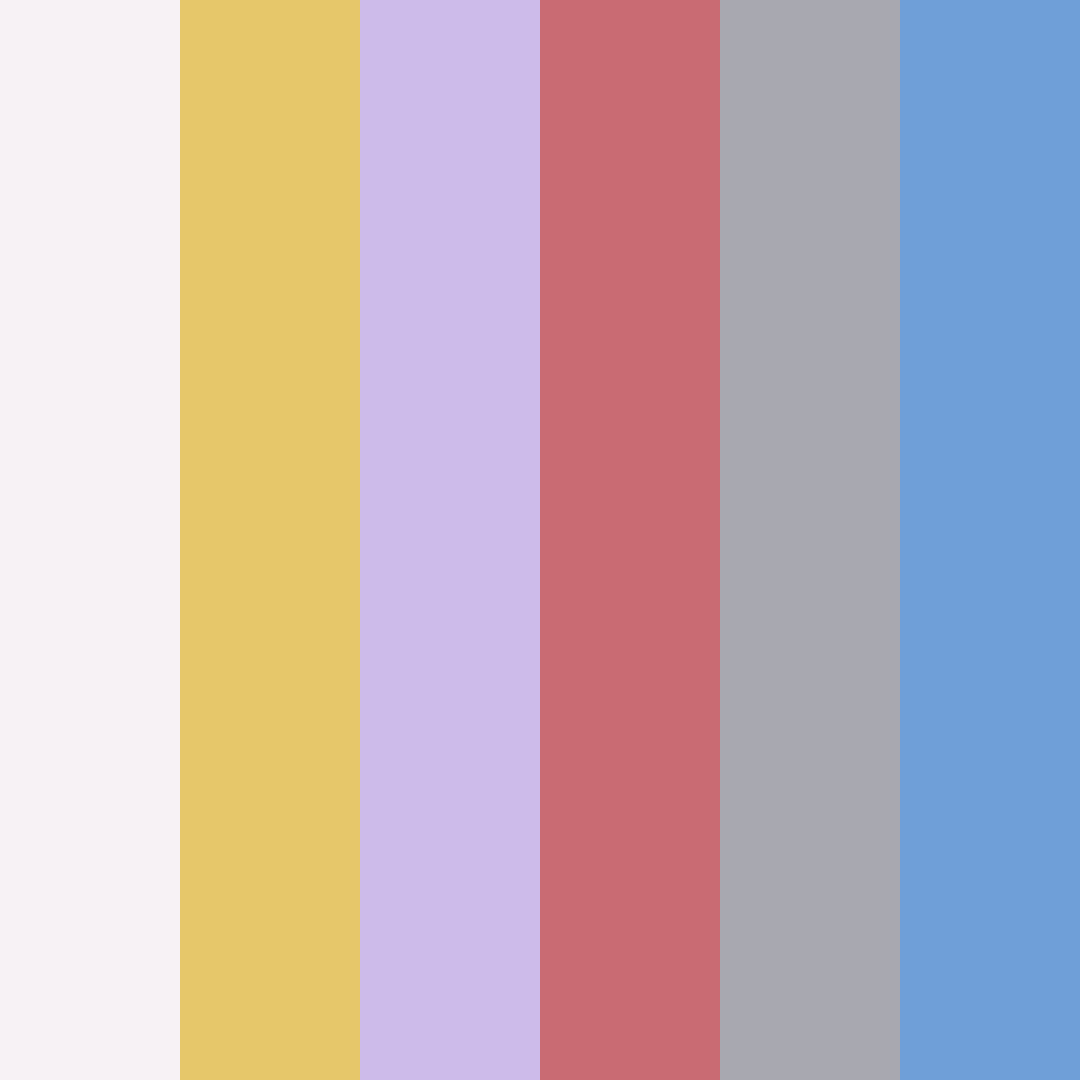 Download soft blue dream color palette PNG image (square)