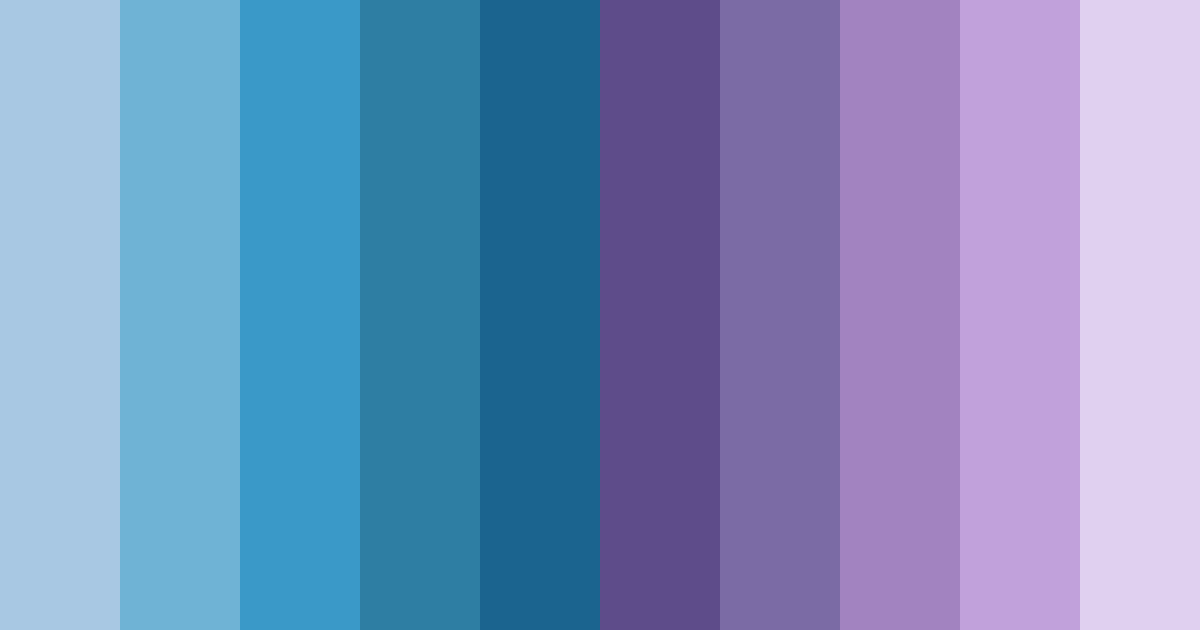 Download shades of blue color palette PNG image (landscape)