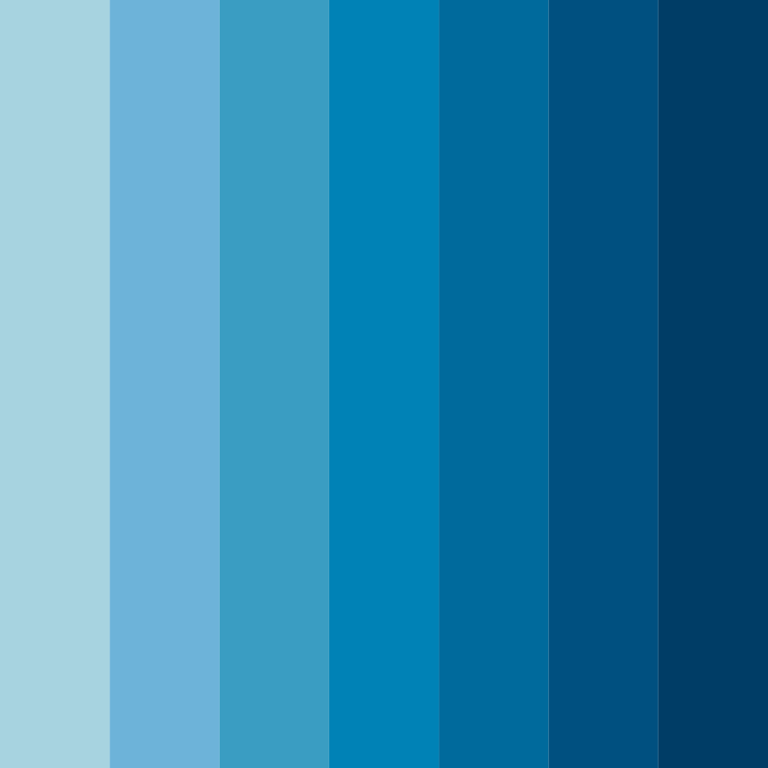 Download blue ocean shades color palette PNG image (square)