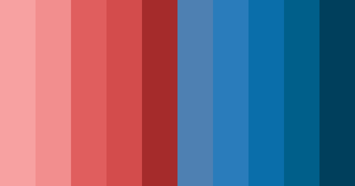 Download red and blue harmony color palette PNG image (landscape)