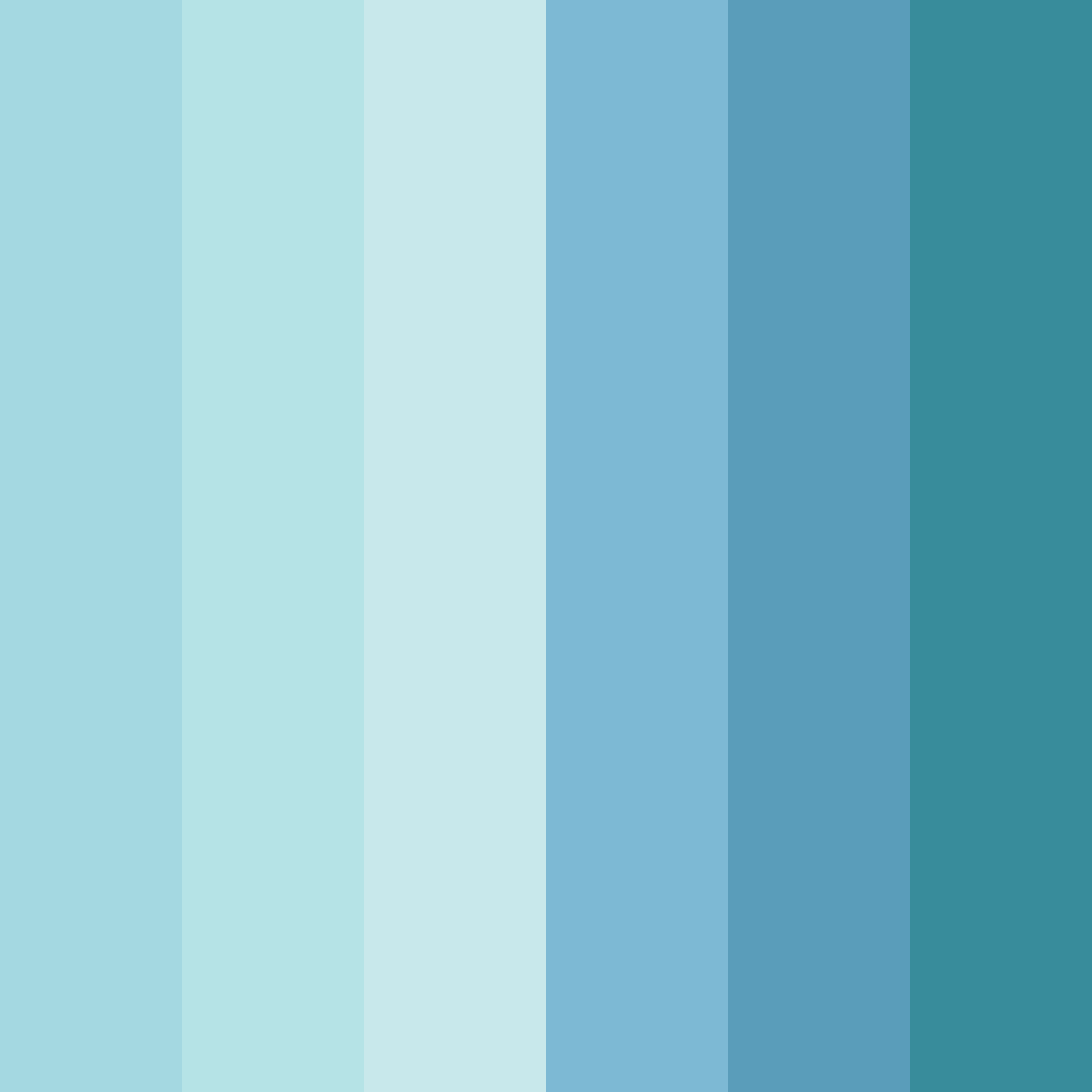 Download shades of blue color palette PNG image (square)