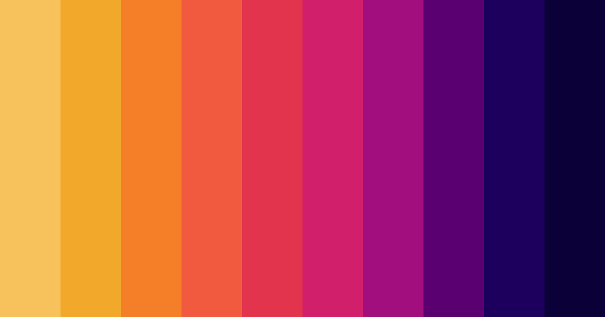 Download tropical dusk serenade color palette PNG image (landscape)