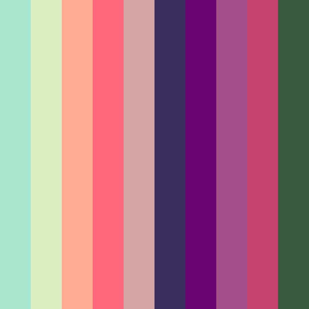 Download emerald twilight color palette PNG image (square)