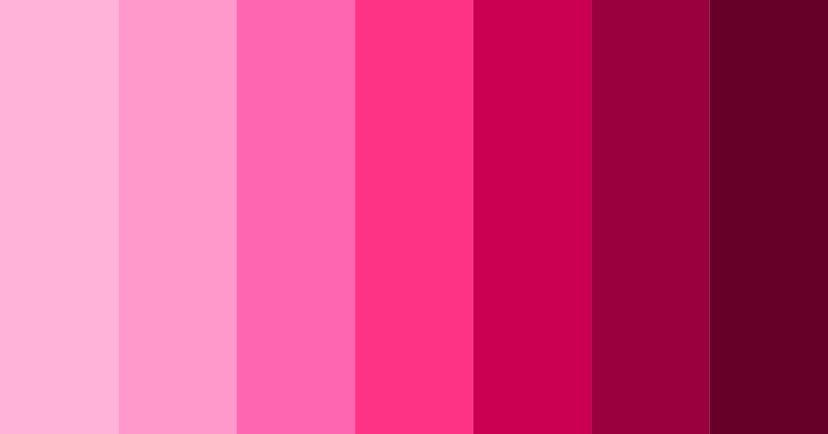 Download shades of pink color palette PNG image (landscape)