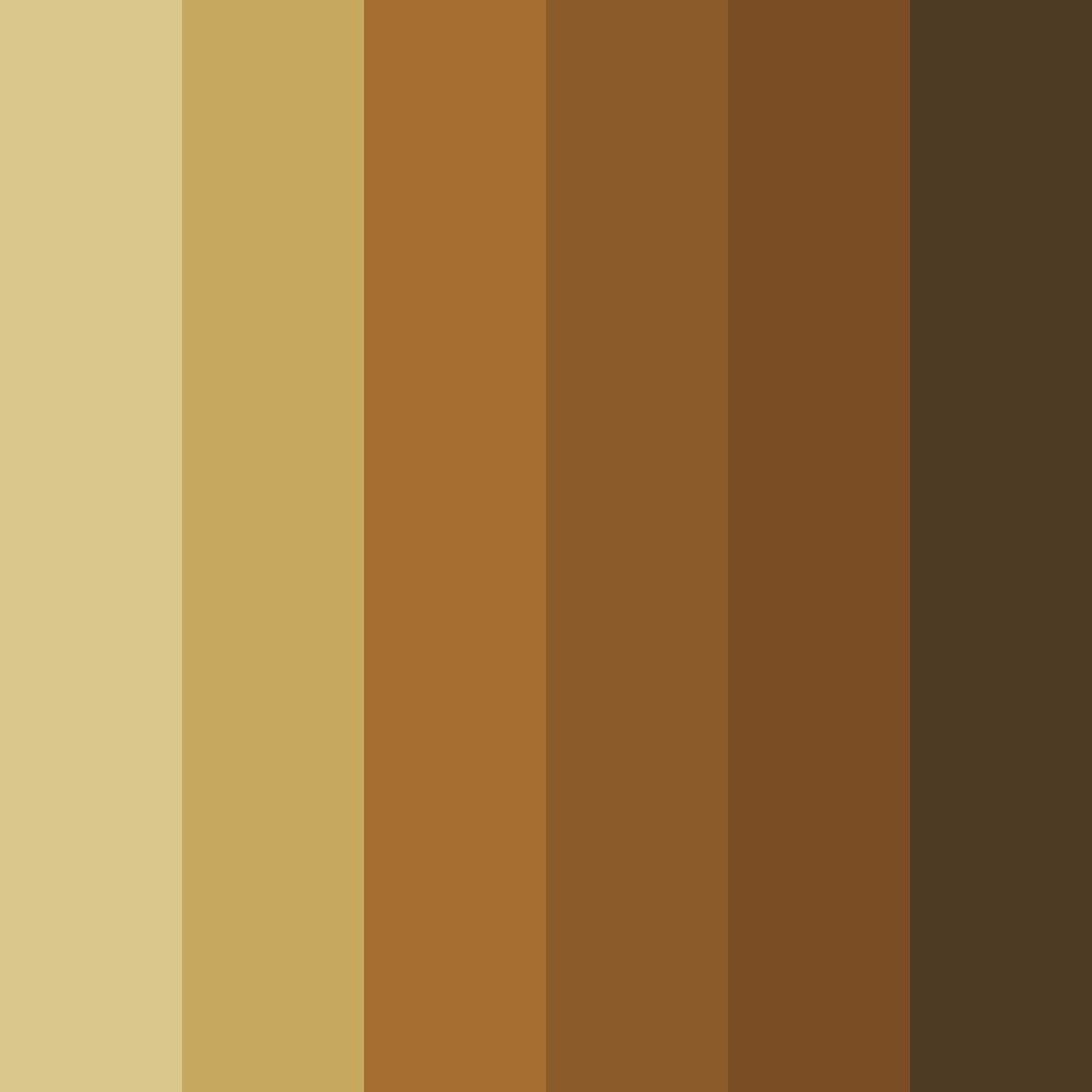 Download golden brown shades color palette PNG image (square)