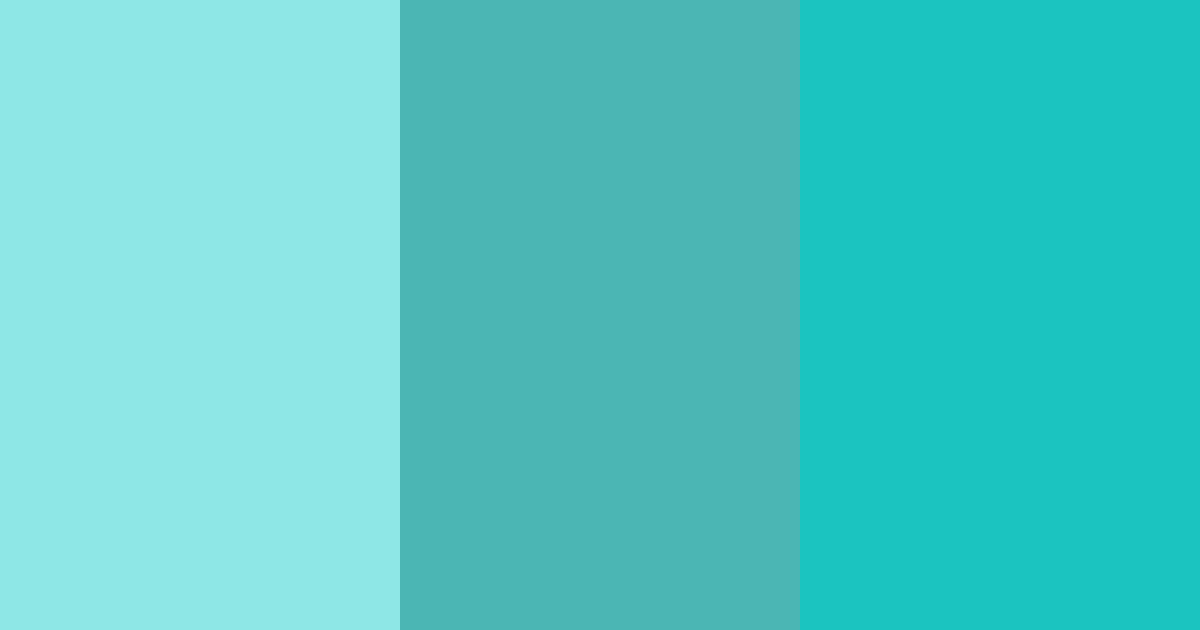 Download tropical teal symphony color palette PNG image (landscape)