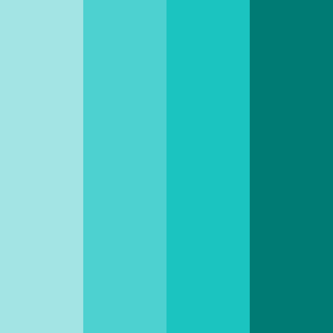 Download teal tides color palette PNG image (square)