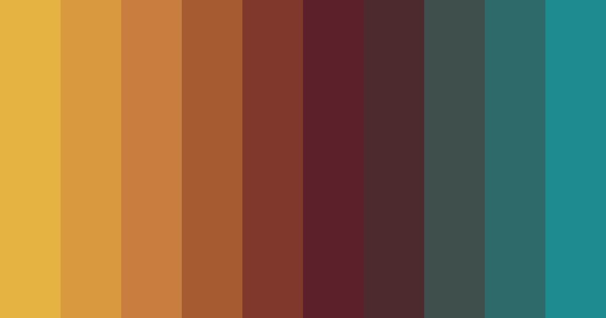 Download copper aztec color palette PNG image (landscape)