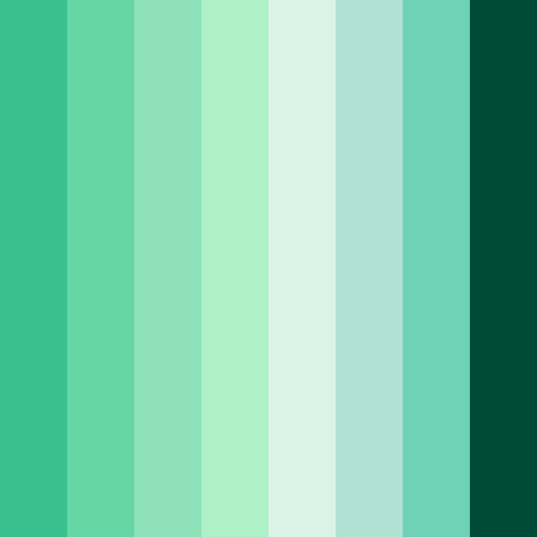 Download deep green color palette PNG image (square)