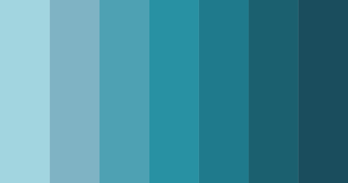 Download teal waves color palette PNG image (landscape)