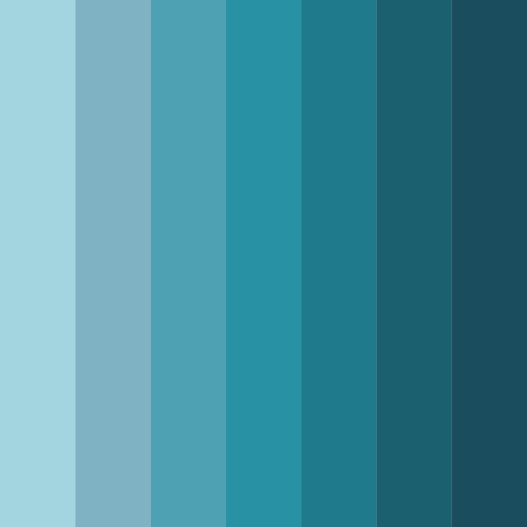 Download teal waves color palette PNG image (square)