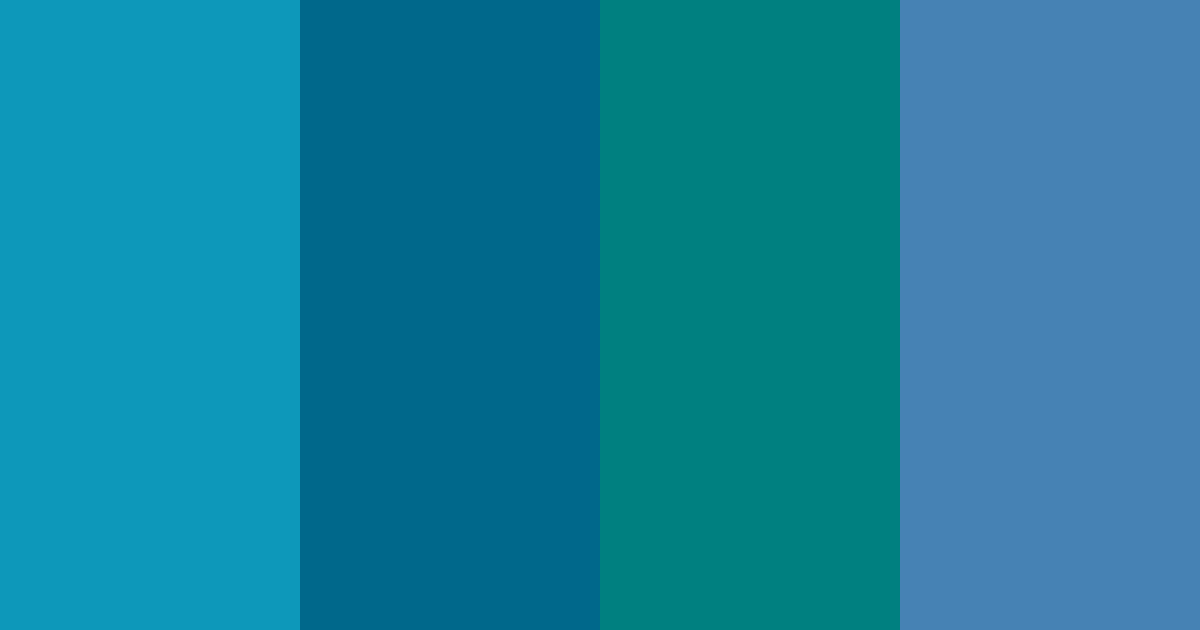 Download tropical ocean blues color palette PNG image (landscape)