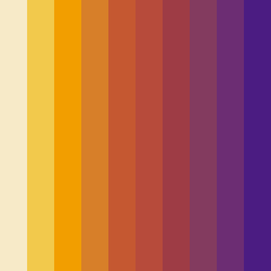 Download warm sunset color palette PNG image (square)