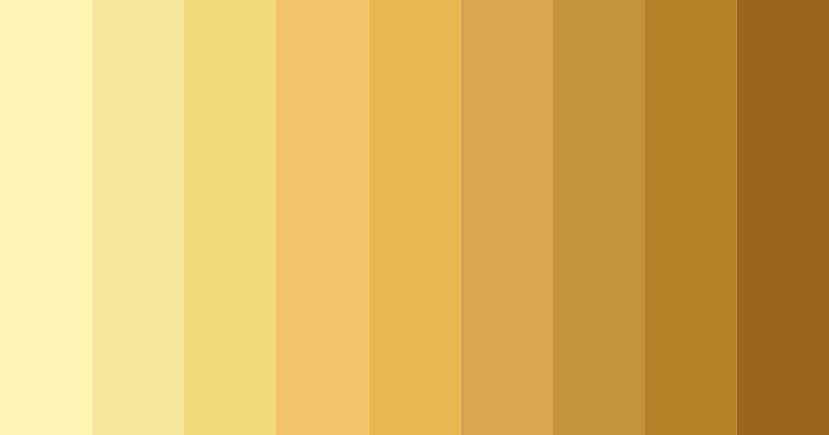 Download soft yellow shades color palette PNG image (landscape)