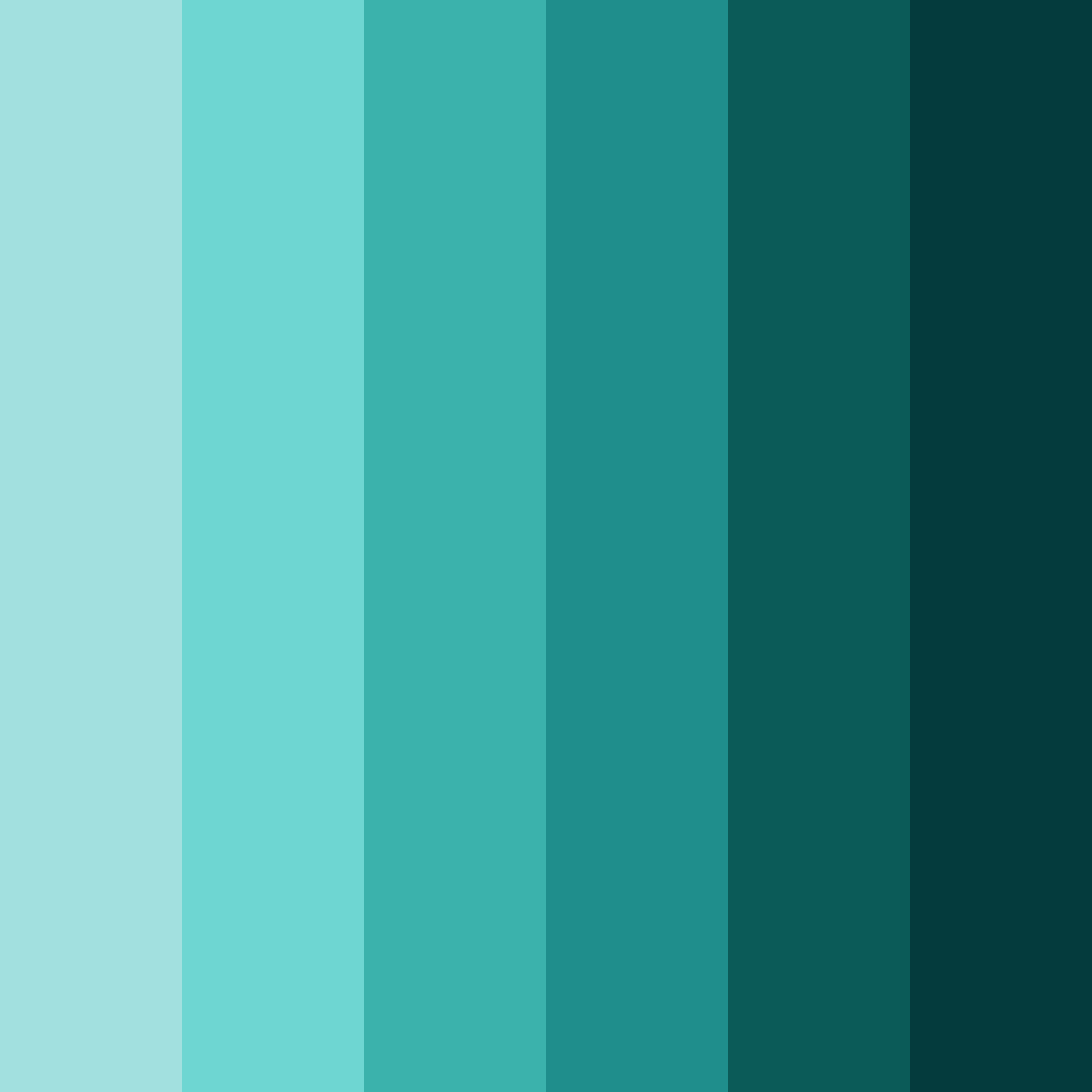Download tropical teal tranquility color palette PNG image (square)