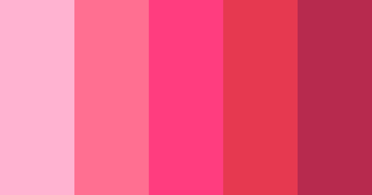 Download pop pink color palette PNG image (landscape)