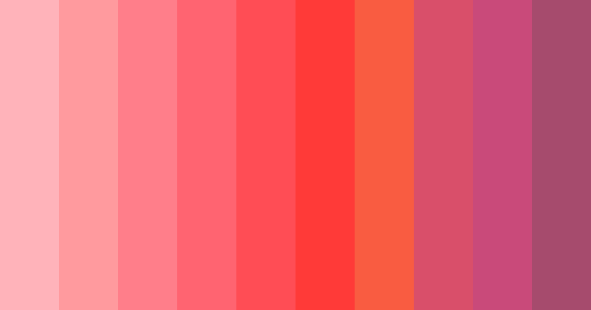 Download blushing sunset color palette PNG image (landscape)