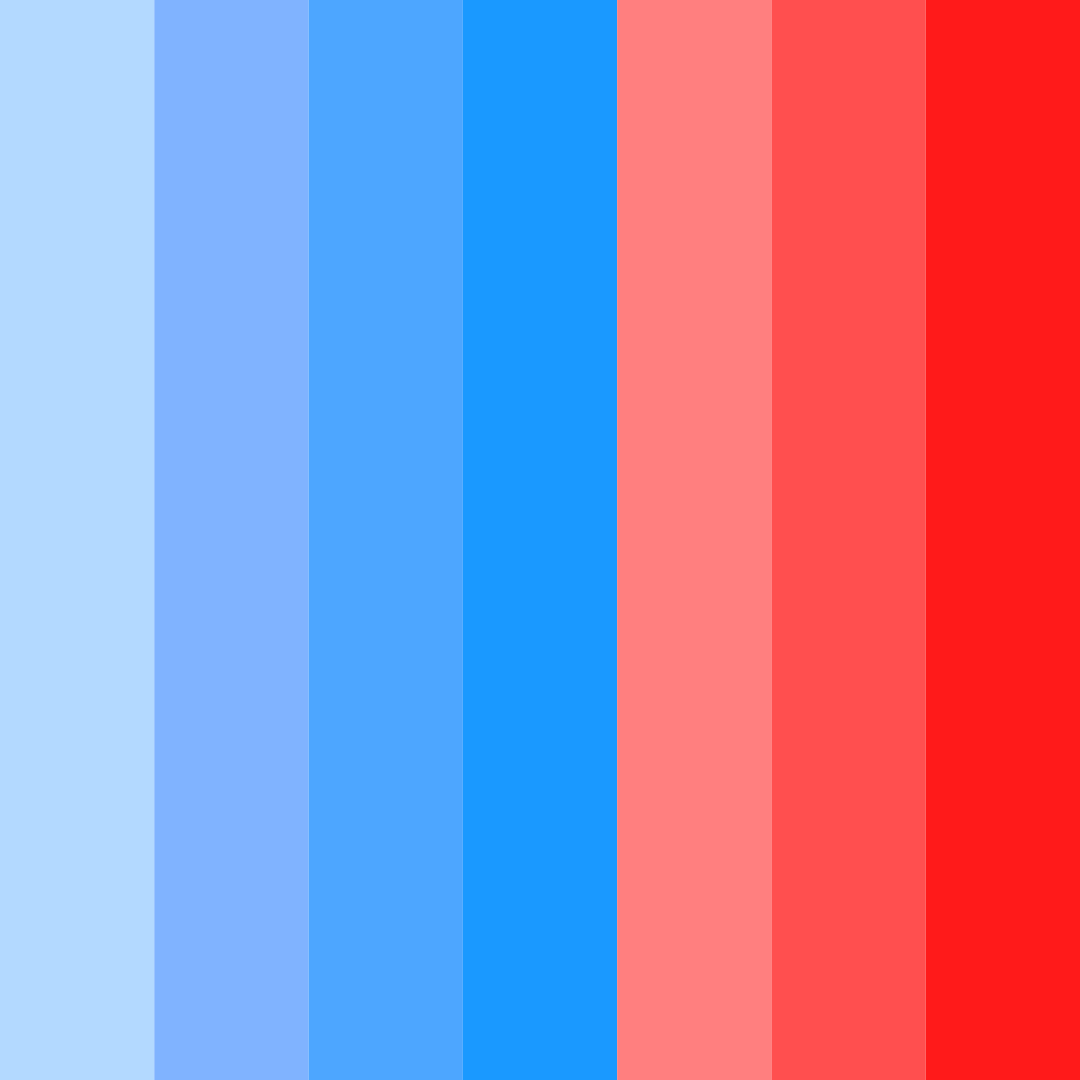 Download blue to red transition color palette PNG image (square)