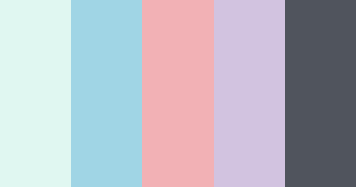Download soft teal color palette PNG image (landscape)