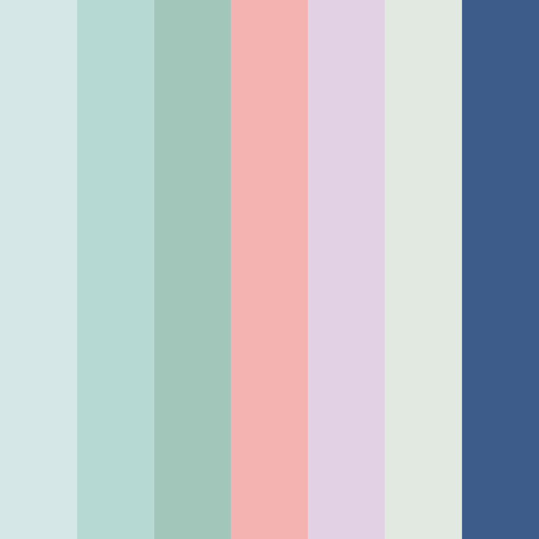 Download muted cyan blue color palette PNG image (square)