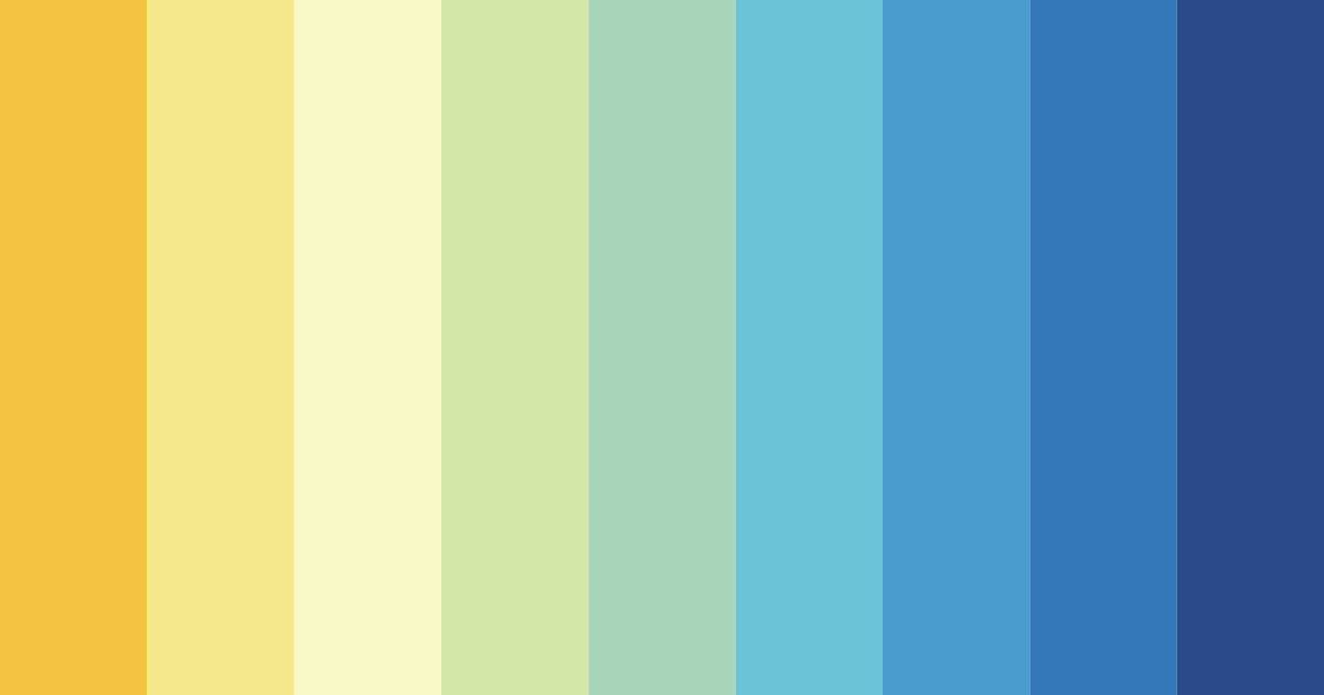 Download shades of yellow blue green color palette PNG image (landscape)