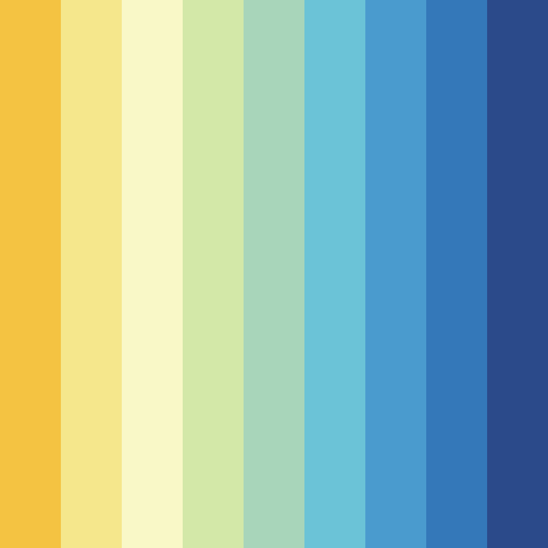 Download shades of yellow blue green color palette PNG image (square)
