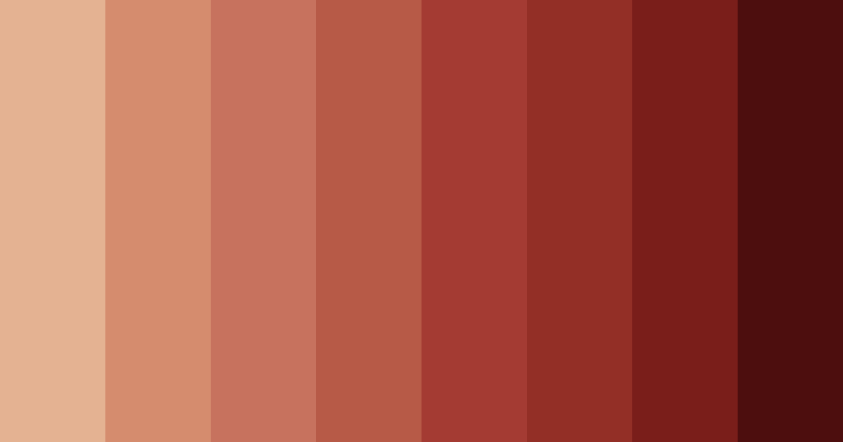 Download terra cotta hues color palette PNG image (landscape)