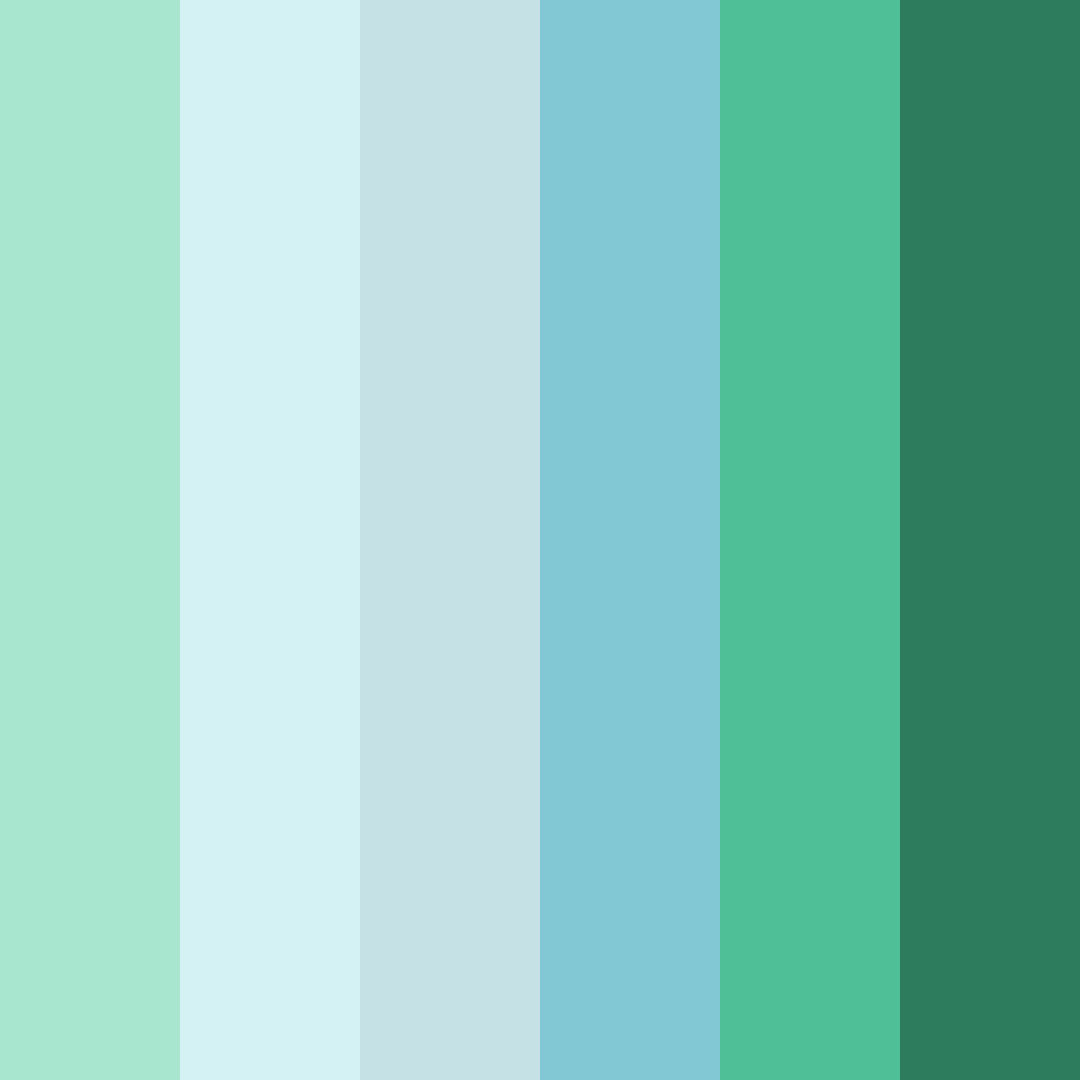 Download emerald breeze color palette PNG image (square)