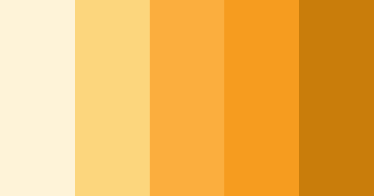Download golden sunshine color palette PNG image (landscape)