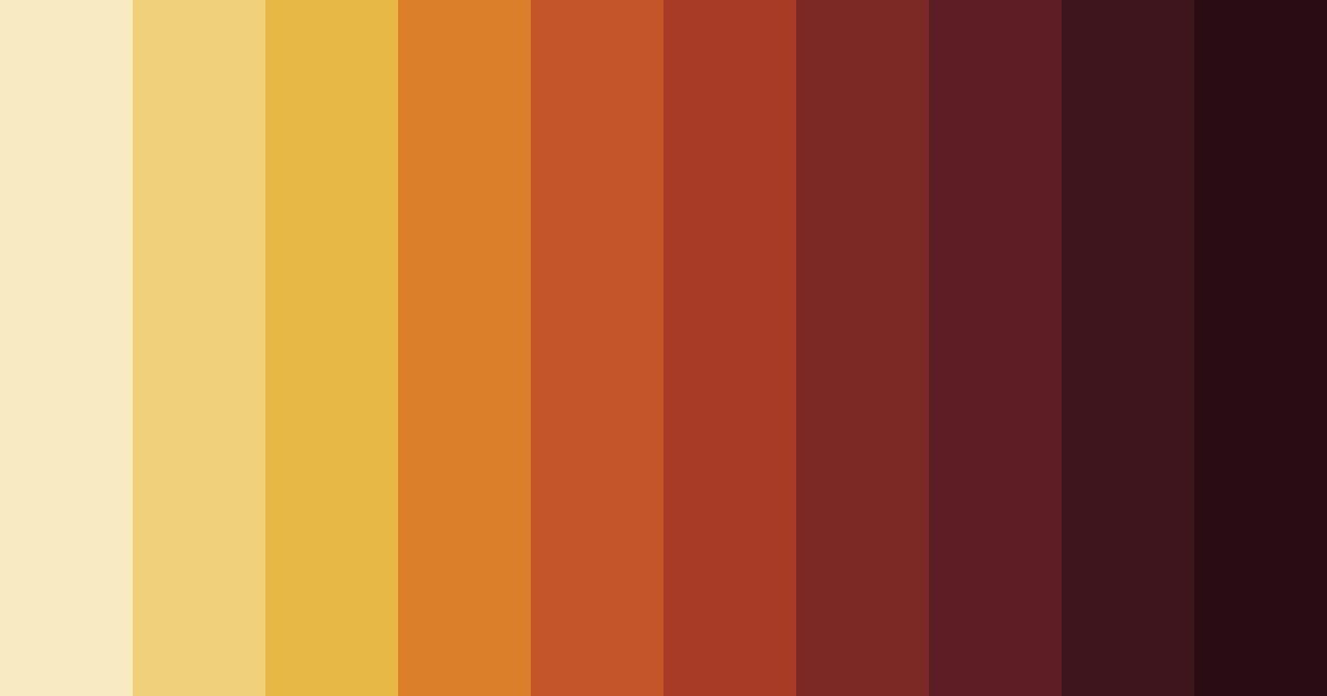 Download shades of yellow and red color palette PNG image (landscape)