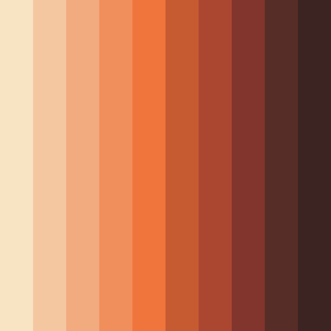 Download warm terracotta color palette PNG image (square)