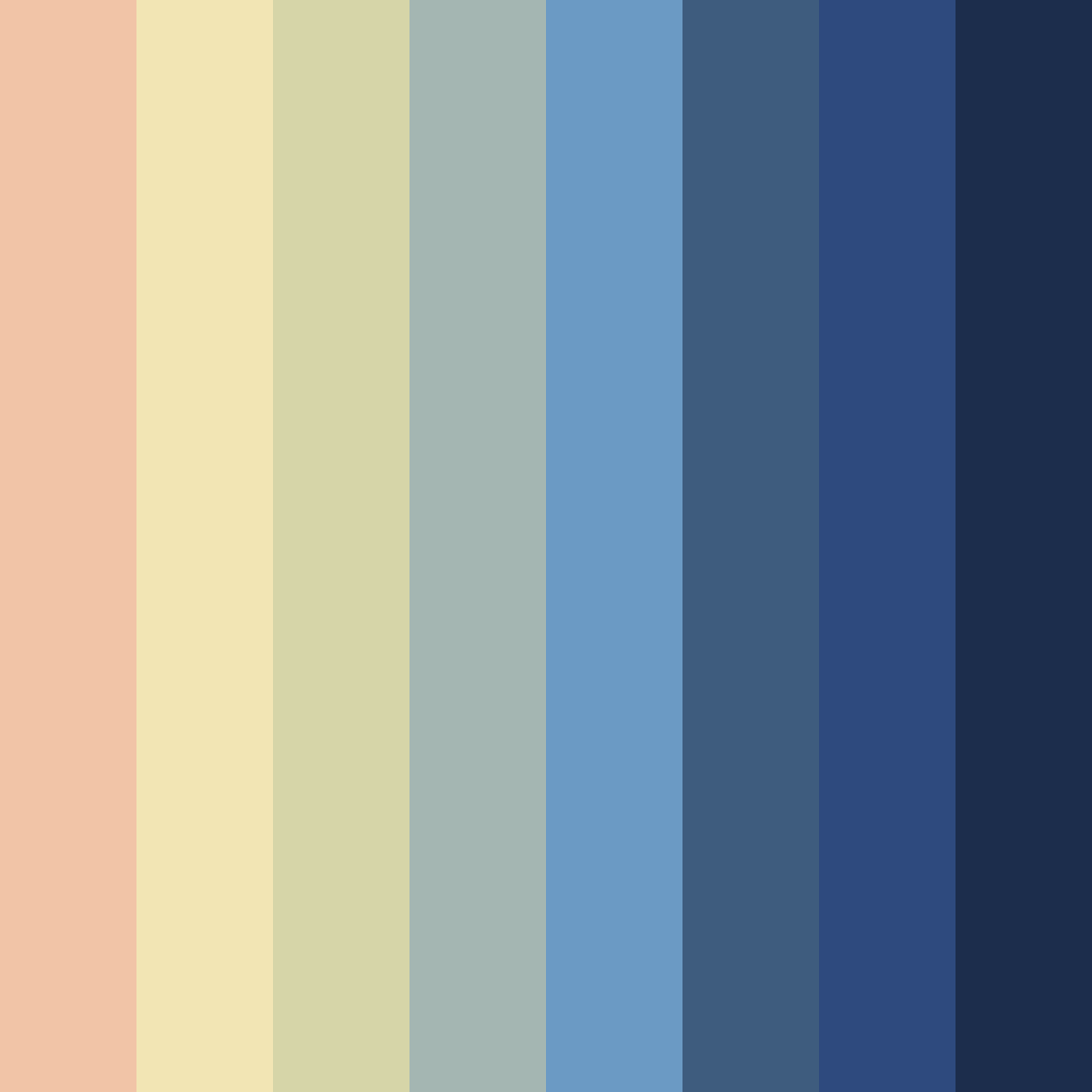 Download mid-century muse color palette PNG image (square)