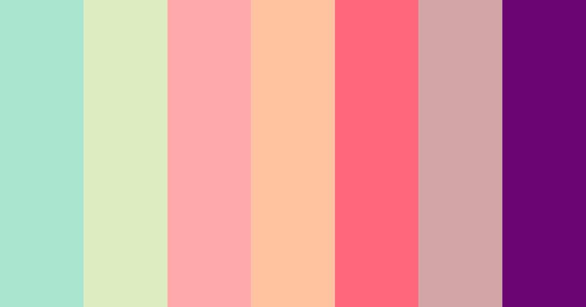 Download green and purple harmony color palette PNG image (landscape)