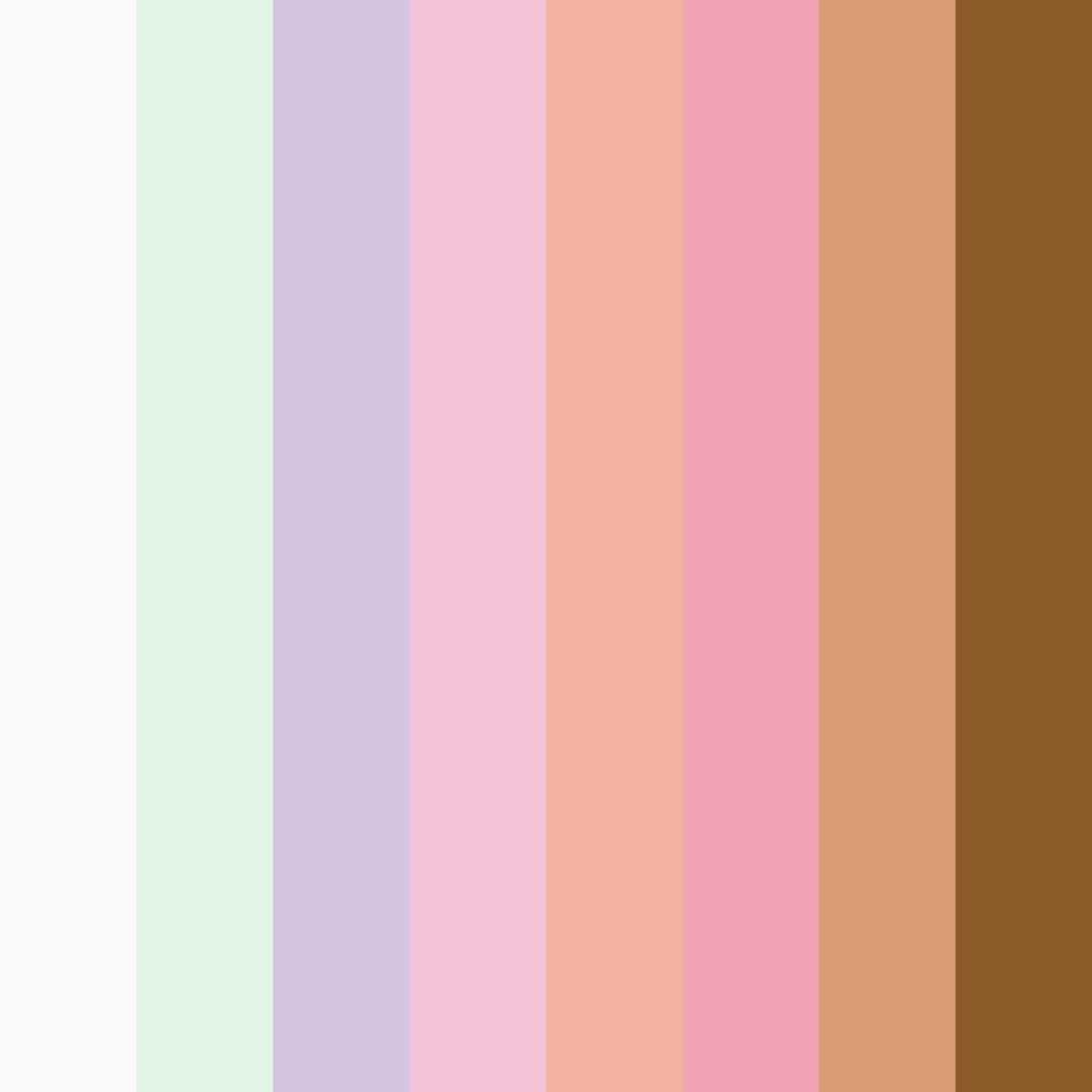Download soft green color palette PNG image (square)