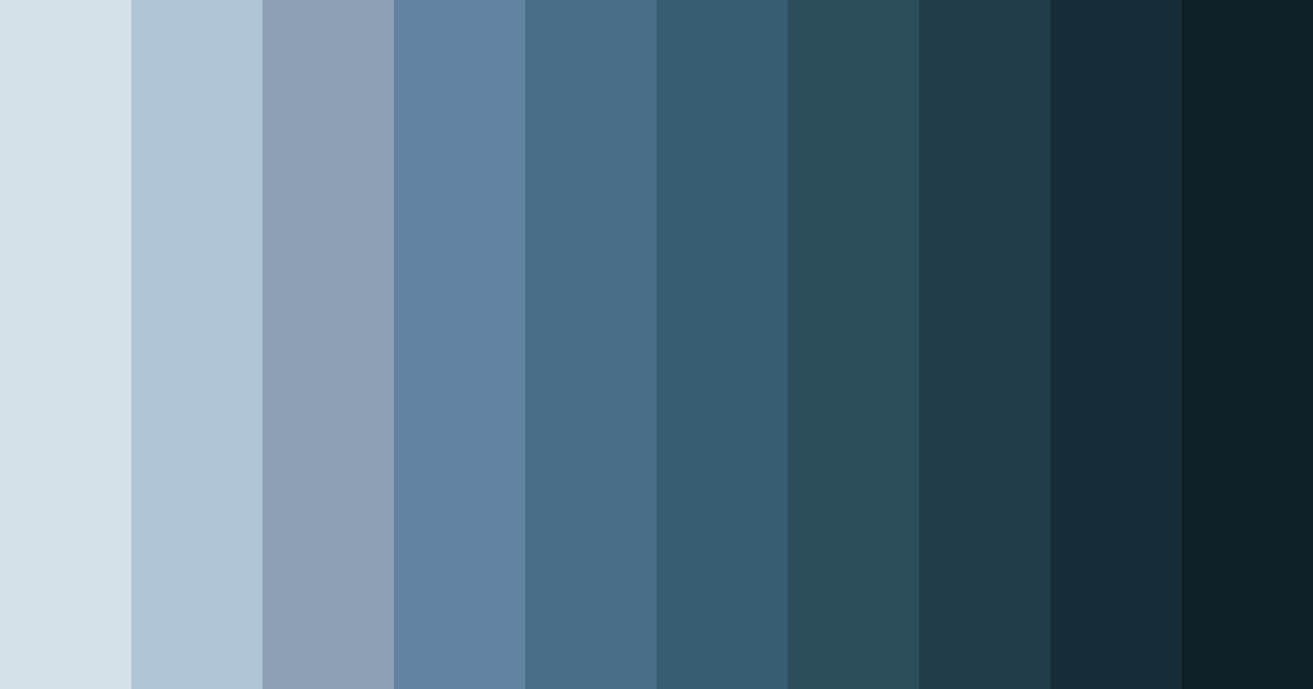 Download cool blue vintage color palette PNG image (landscape)