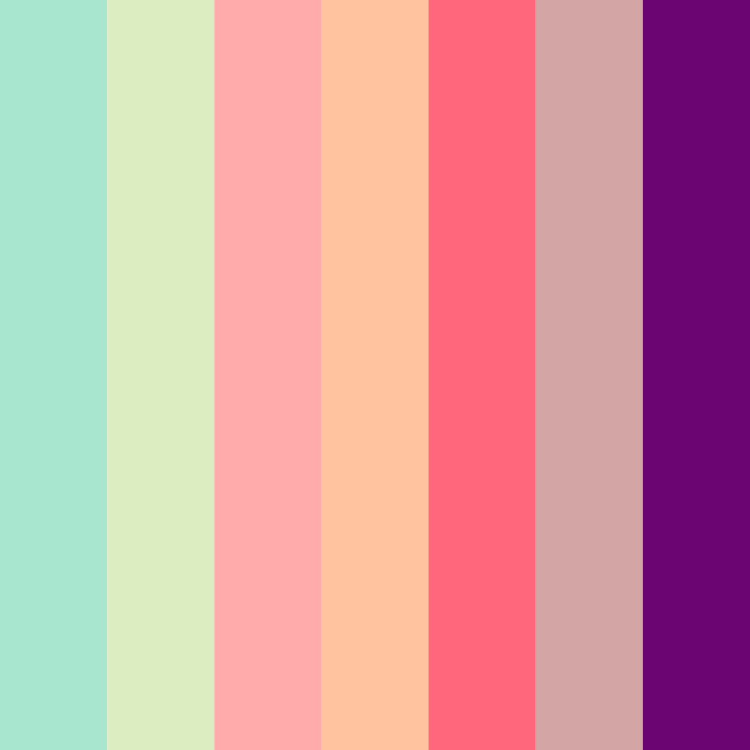 Download green and purple harmony color palette PNG image (square)