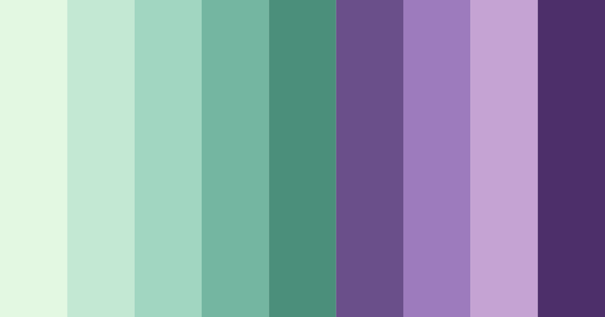 Download green and purple harmony color palette PNG image (landscape)