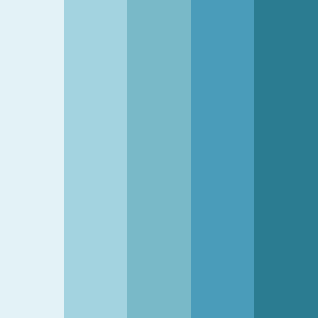 Download celestial seafoam color palette PNG image (square)
